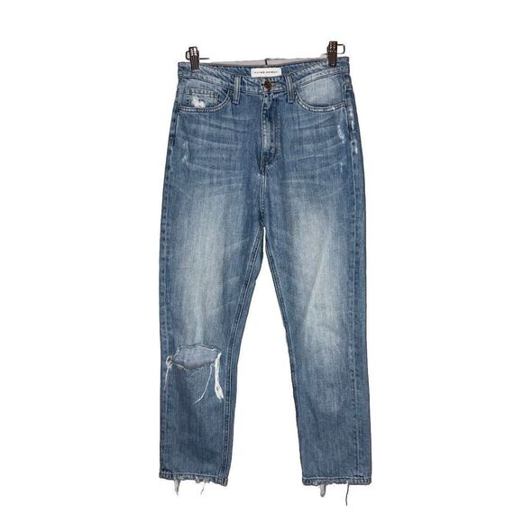 Flying Monkey Jeans 90s Straight Boyfriend Distressed High Rise Medium Wash 26 - Picture 1 of 16